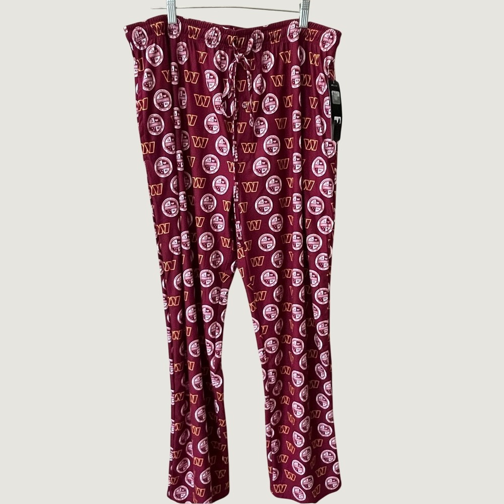 NFL Washington Commanders Sleep Loungewear Pajama Pants Mens XL Burgundy NWT